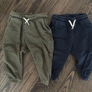 Old Navy Green and Blue Joggers with Elastic Waistbands